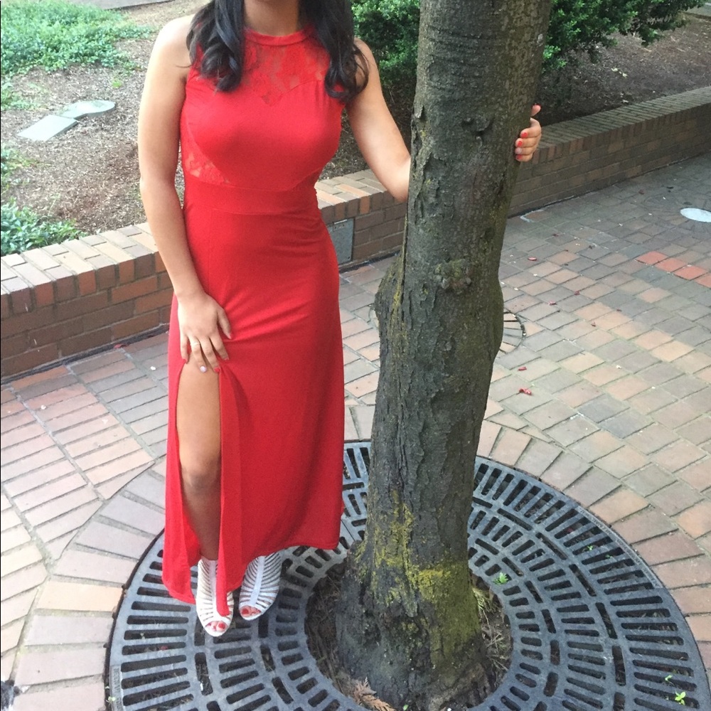 Floor length prom dress